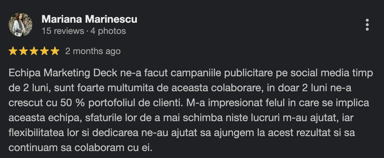 Agentie marketing - rezultate social marketing